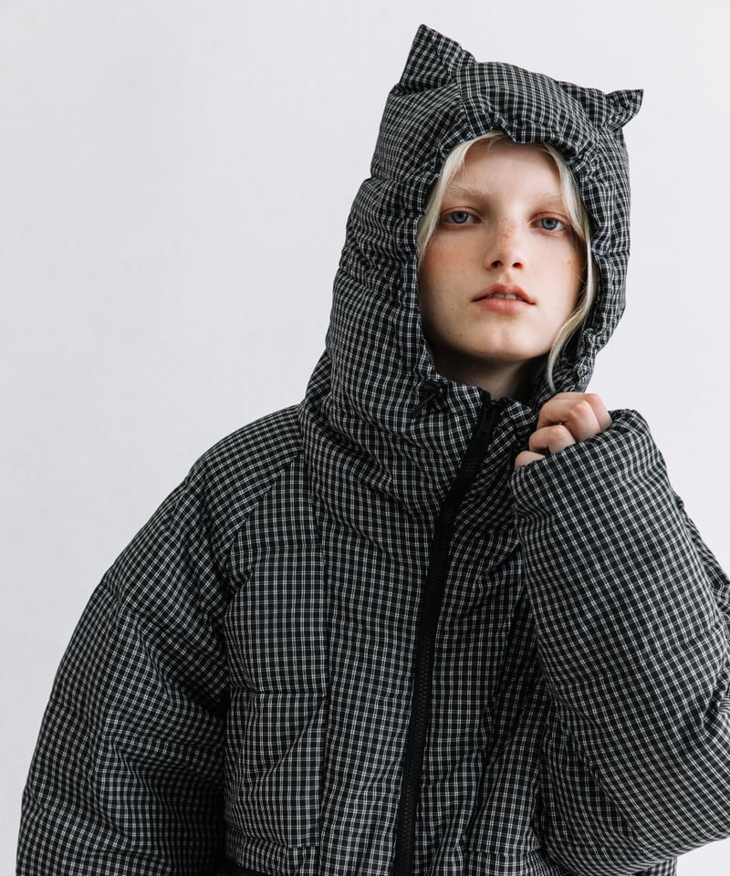 撥水】猫耳ダウンジャケット【WCJ-JF-070CHK】※12月上旬発売予定 | WCJ