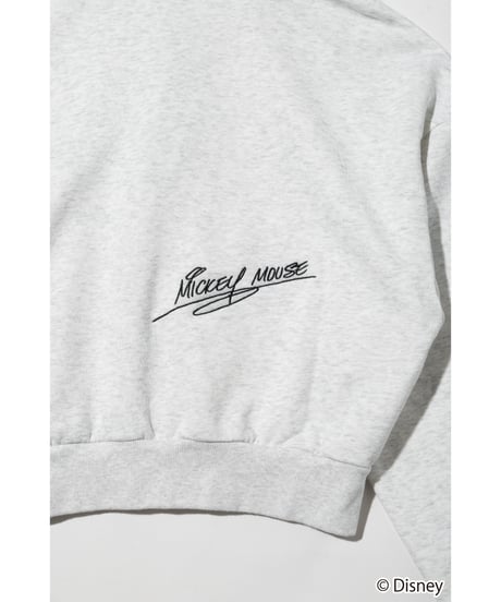 Disney / EMBROIDERY ZIP HOODIE(ミッキー)【WCJ-TD-044GRY01】