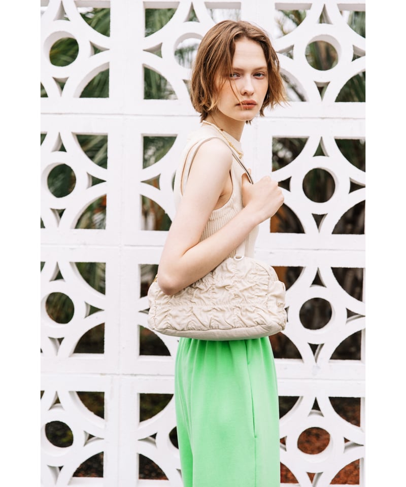 【撥水】ギャザーバッグ【WCJ-QU-119BEG】 撥水】ギャザーバッグ【WCJ-QU-119BEG】 | WCJ OFFICIAL WEB S