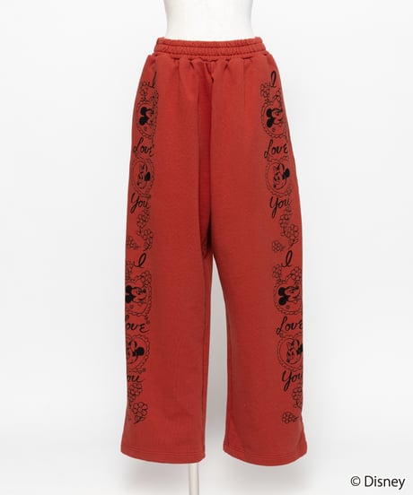 Disney / SWEAT PANTS(ミッキー&ミニー)【WCJ-TD-053RED26】