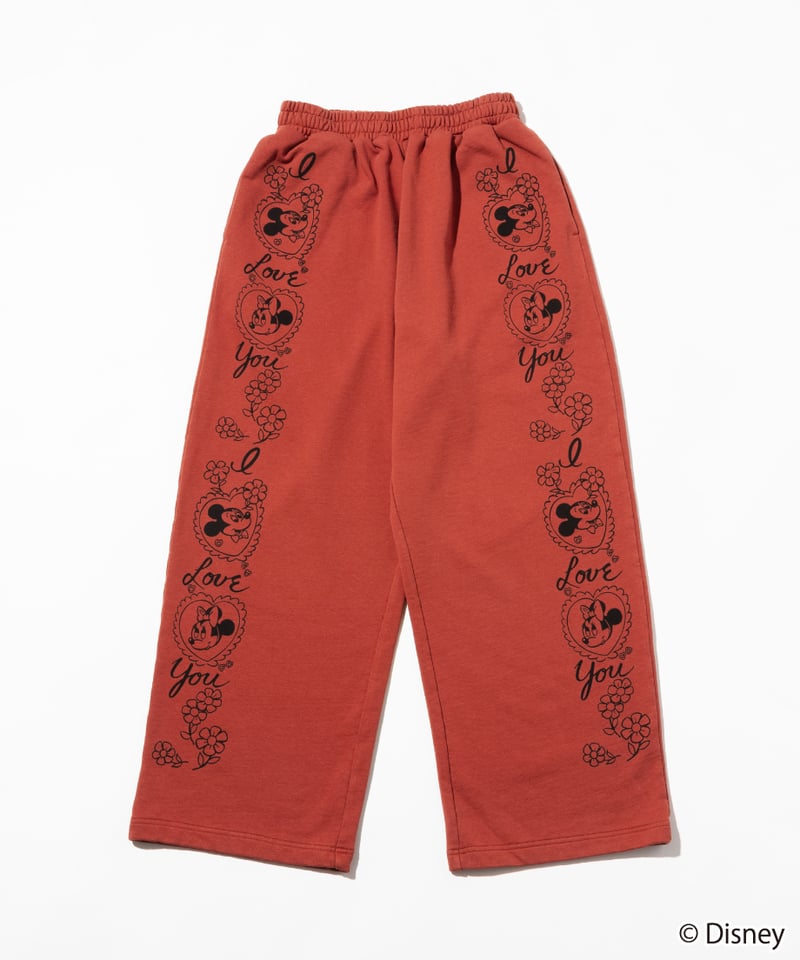Disney / SWEAT PANTS(ミッキー&ミニー)【WCJ-TD-053RED26】