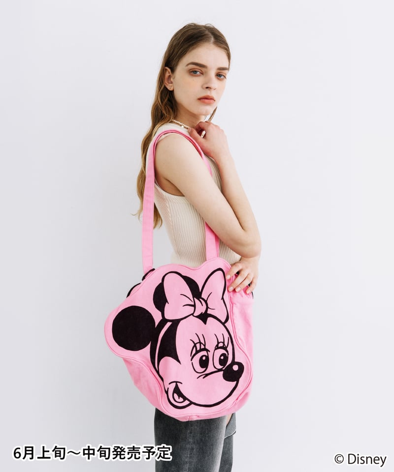 Disney / FACE DESIGN TOTE BAG(ミニー)【WCJ-GC-055PN Disney / FACE DESIGN TOTE BAG(ミニー)【WCJ-GC-055PN