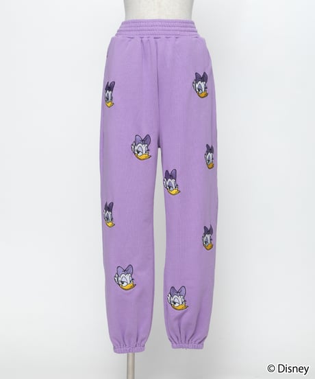 Disney / EMBROIDERY SWEAT PANTS(デイジー)【WCJ-TD-045PUR04】