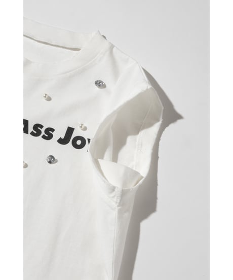 ビジューノースリーブTEE【WCJ-NA-062WHT】※7月中旬発送予定