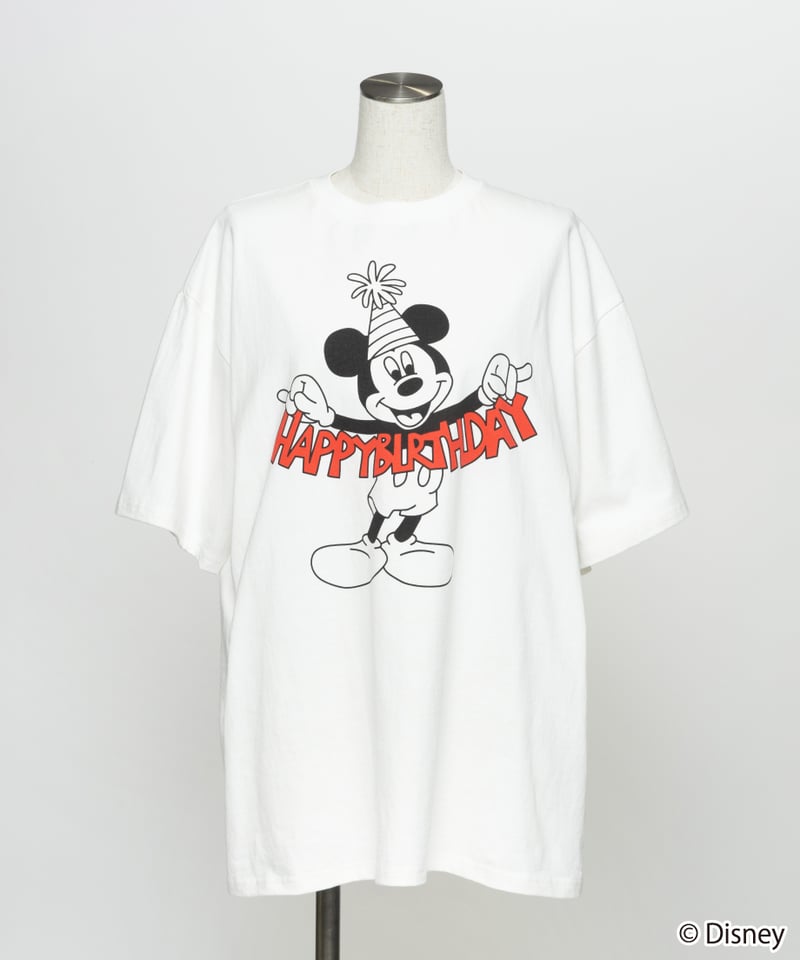 Disney / HAPPY BIRTHDAY TEE(ミッキー)【WCJ-TD-005WHT