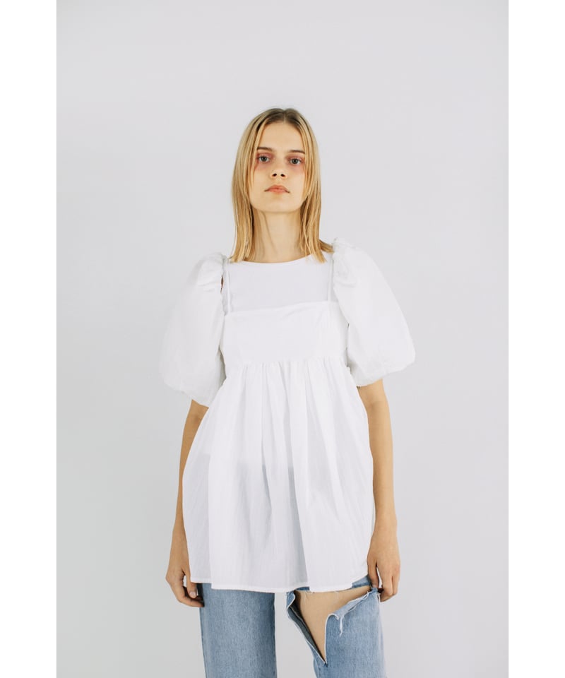 2WAYパフトップス【WCJ-PP-101WHT】 | WCJ OFFICIAL WEB STORE 2WAYパフトップス【WCJ-PP-101WHT】 | WCJ OFFICIAL WEB STORE