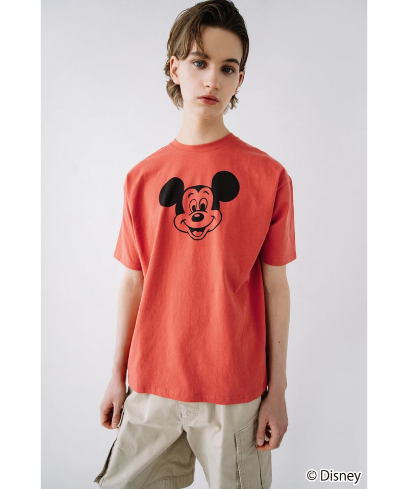 Disney　WCJ　ミッキー　Tシャツ　ヴィンテージ加工　白　半袖　夏 Disney WCJ ミッキー Tシャツ ヴィンテージ加工 白 半袖 夏