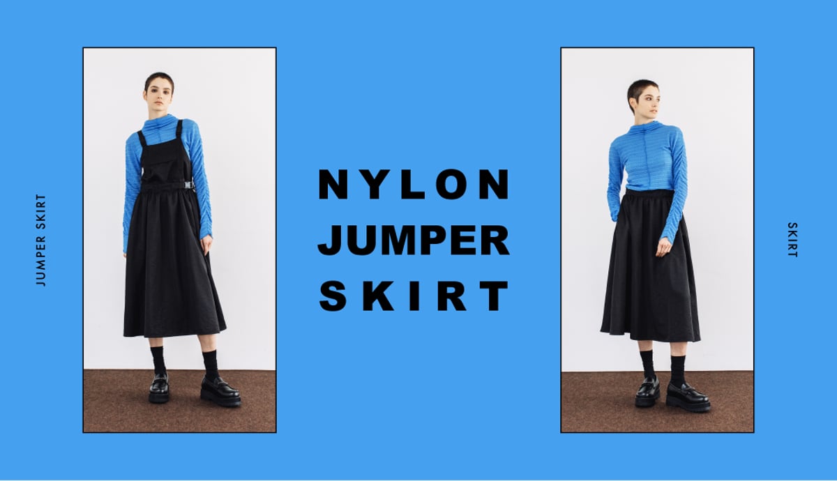 WCJ 若槻千夏❤︎ナイロンジャンパースカート【WCJ- 出あっ AB-041BK】 