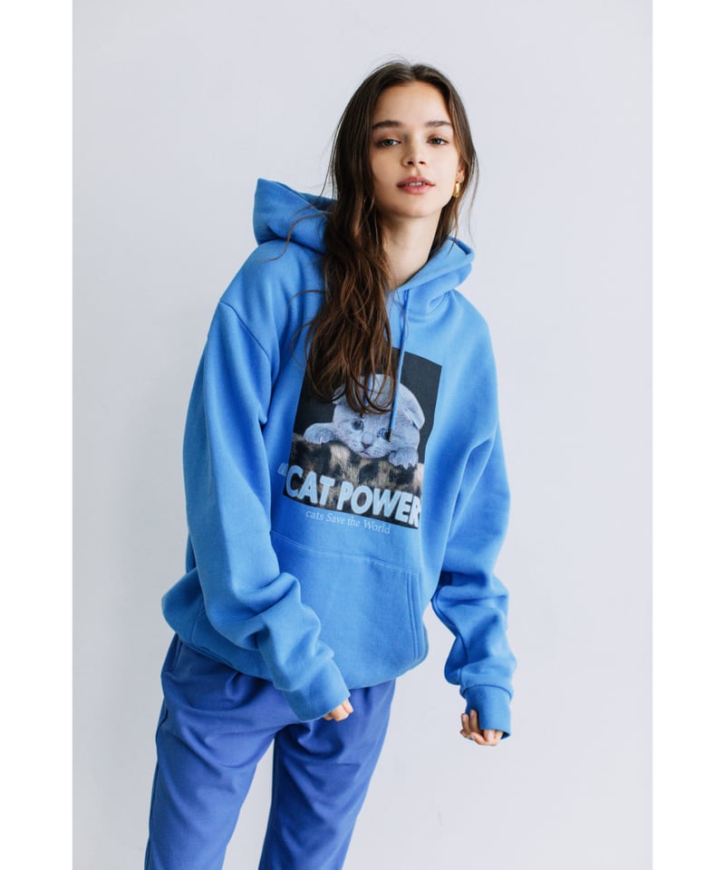 CAT POWER SWEAT HOODIE【WCJ-NA-012BU】 | WCJ OFFI