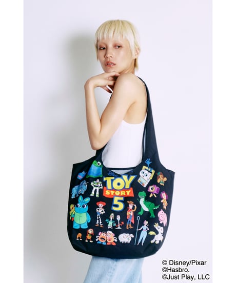 【撥水】Disney&Pixar / TOY STORY 5 / 膨張エコバッグ【WCJ-TD-058BLK】