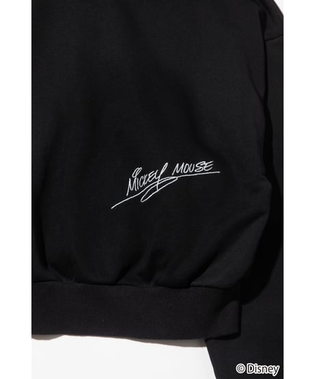 Disney / EMBROIDERY ZIP HOODIE(ミッキー)【WCJ-TD-044BLK01】