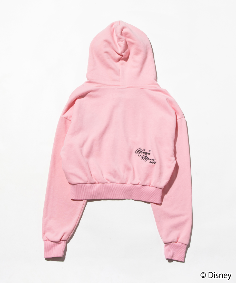 ⭐Disney【ミニー＆ミッキー2体】Hoodie⭐MORSTORM⭐【ピンク】 Disney / EMBROIDERY ZIP HOODIE(ミニー)【WCJ-TD-044L