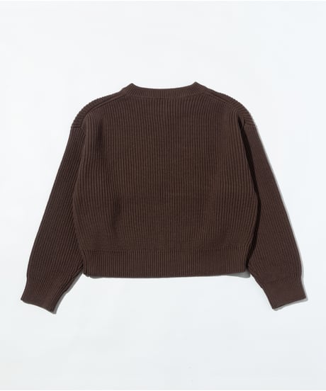 浅VネックニットTOPS【WCJ-MK-032BRN】