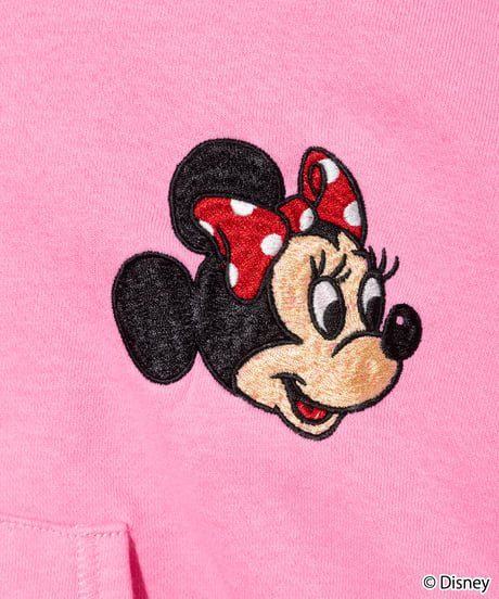 Disney / EMBROIDERY ZIP HOODIE(ミニー)【WCJ-TD-044PNK02】