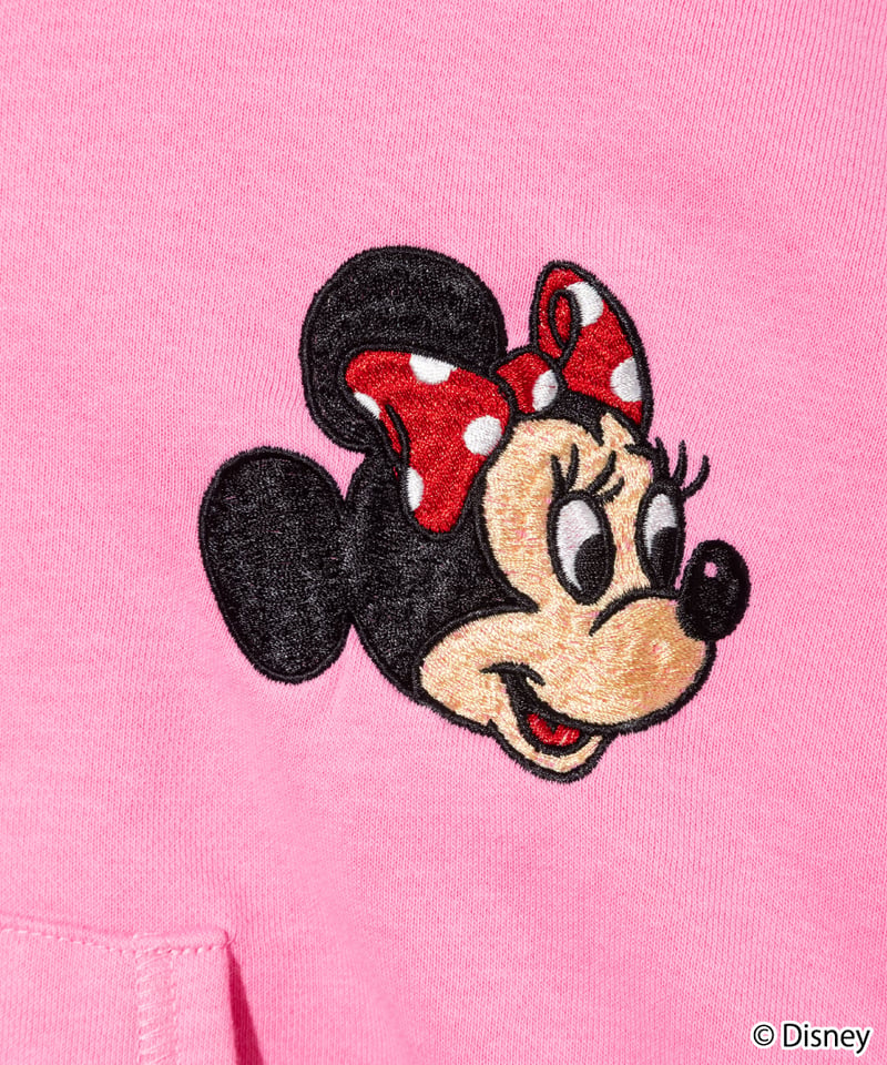 Disney / EMBROIDERY (ミニー) Disney / EMBROIDERY ZIP HOODIE(ミニー)【WCJ-TD-044P