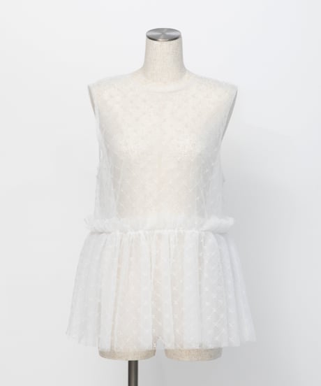ビーズチュールTOPS【WCJ-PP-104WHT】