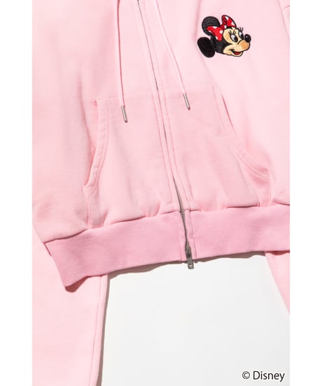 Disney / EMBROIDERY ZIP HOODIE(ミニー)【WCJ-TD-044LPK02】