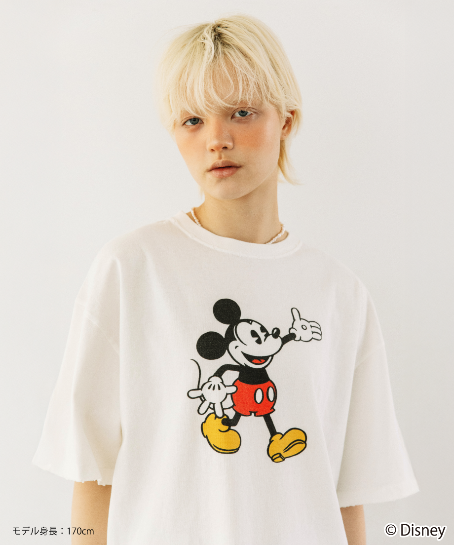 Disney / OVER DYE SS TEE(ミッキー)【WCJ-GC-054WHT01】