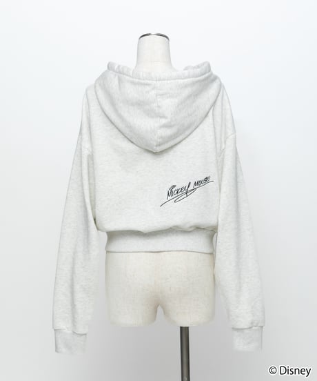 Disney / EMBROIDERY ZIP HOODIE(ミッキー)【WCJ-TD-044GRY01】