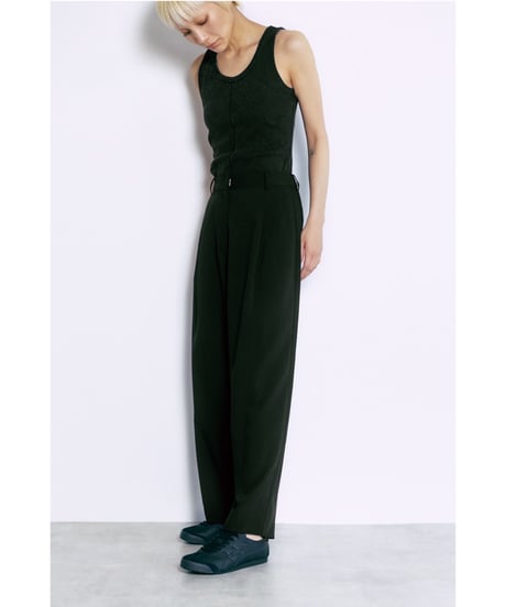 【速乾】【防シワ】ワンタックパンツ【WCJ-TC-143BLK】