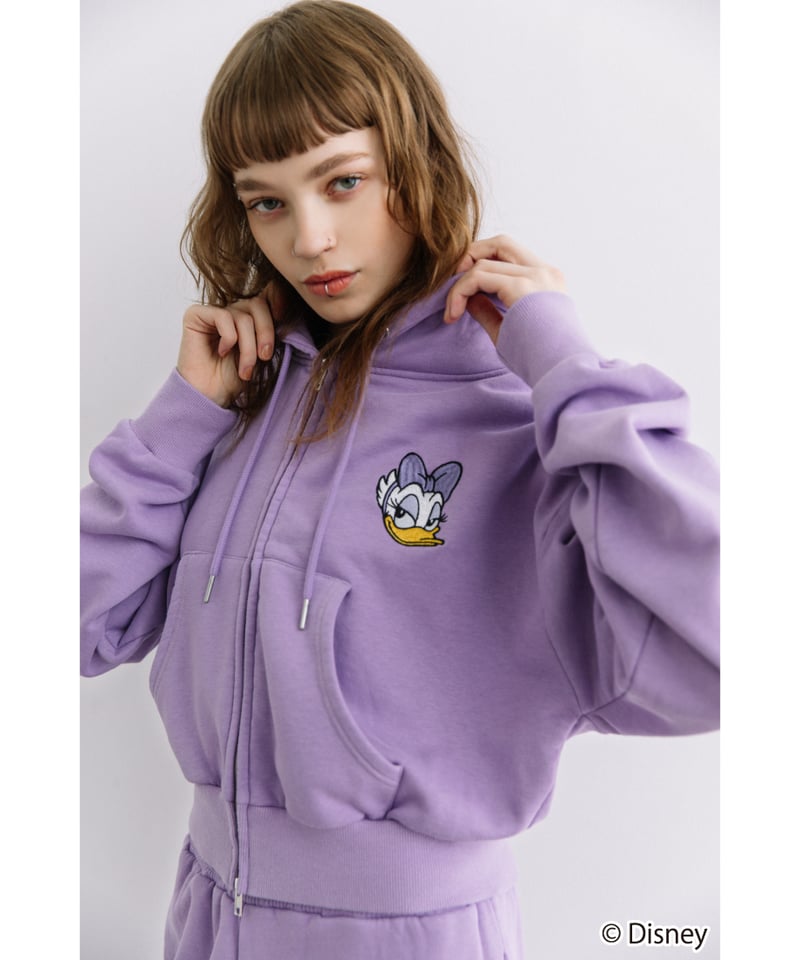 新品未使用★WCJ ディズニー デイジー パープル 紫 スウェット Disney / EMBROIDERY SWEAT PANTS(デイジー)【WCJ-TD-04