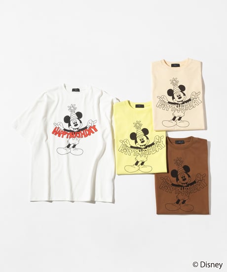 Disney / HAPPY BIRTHDAY TEE(ミッキー)【WCJ-TD-005IVO01】
