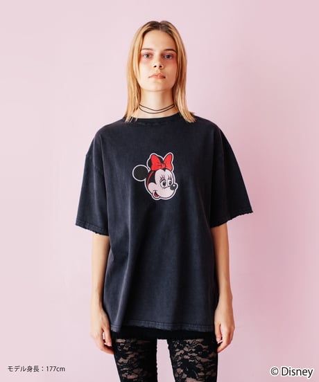 Disney / OVER DYE SS TEE（ミニー）【WCJ-GC-027BLK02】