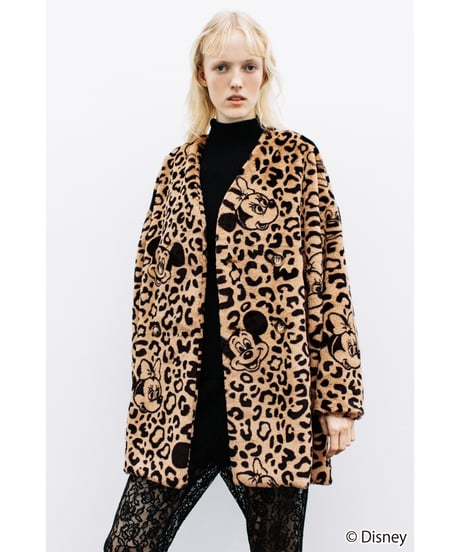 Disney / LEOPARD DESIGN COAT【WCJ-NA-048BEG-BLK】