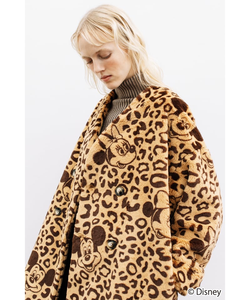 Disney / LEOPARD DESIGN COAT【WCJ-NA-048BEG-BRN】
