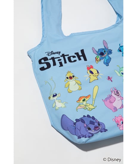 【撥水】Disney / Lilo & Stitch 膨張エコバッグ【WCJ-TD-019SAX】