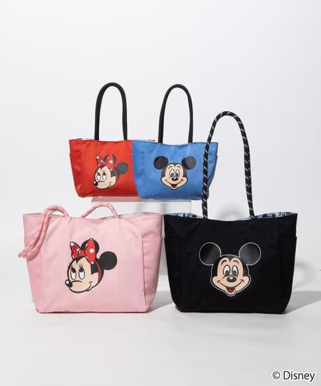 【撥水】Disney / REVERSIBLE TOTE BAG(S)(ミニー)【WCJ-TD-013RED-BEG02】