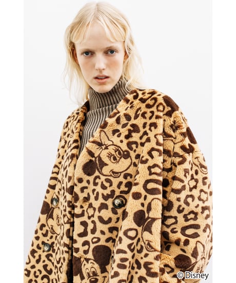 Disney / LEOPARD DESIGN COAT【WCJ-NA-048BEG-BRN】