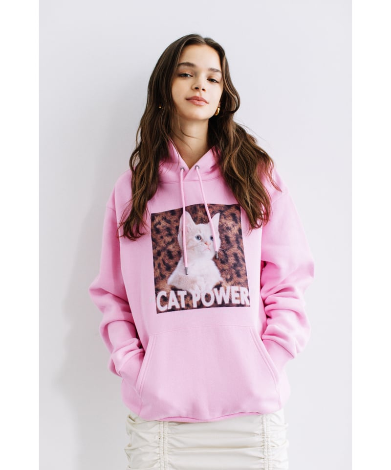 CAT POWER SWEAT HOODIE【WCJ-NA-011LPK】 | WCJ OFF CAT POWER SWEAT HOODIE【WCJ-NA-011LPK】 | WCJ OFF