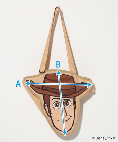 Disney&Pixar / TOY STORY / FACE DESIGN COLOR TOTE BAG(ウッディ)【WCJ-GC-061BEG21】※6月下旬発売予定