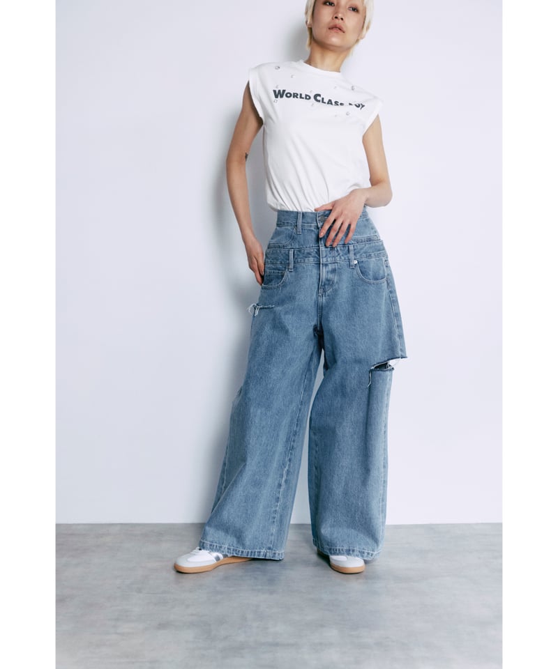 レイヤードデニムパンツ【WCJ-GM-026BLU】 | WCJ OFFICIAL WEB S