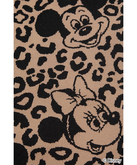 Disney / LEOPARD DESIGN SKIRT【WCJ-MK-027BEG-BLK】
