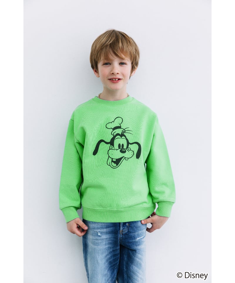 Disney / KIDS SWEAT TOP(グーフィー)【WCJ-TD-002GRN06】