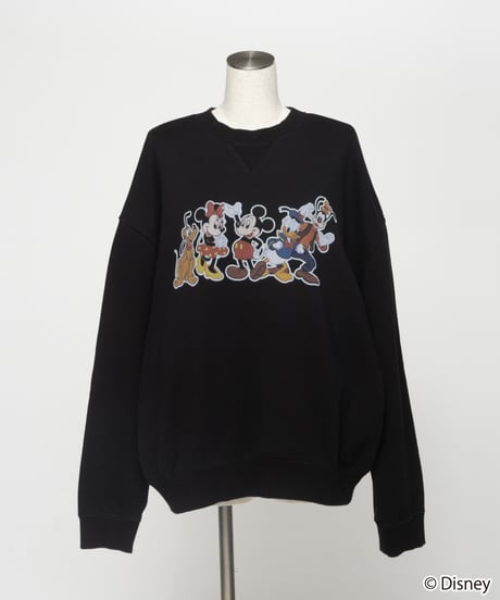 Disney / MICKEY AND FRIENDS SWEAT TOP【WCJ-TD-026BLK】