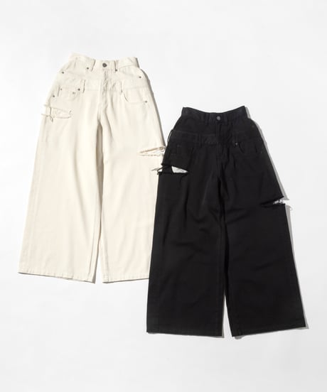 レイヤードパンツ【WCJ-GM-026BLK】