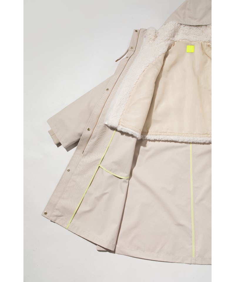 wcj エコファーライナー付き撥水コート 撥水】エコファーライナー付きコート【WCJ-TA-003LBE-IVO】※10月