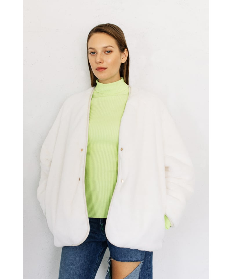 WCJ❤︎ひょうたんキルトリバーシブルジャケットホワイト