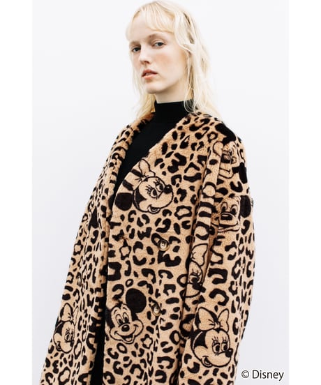 Disney / LEOPARD DESIGN COAT【WCJ-NA-048BEG-BLK】