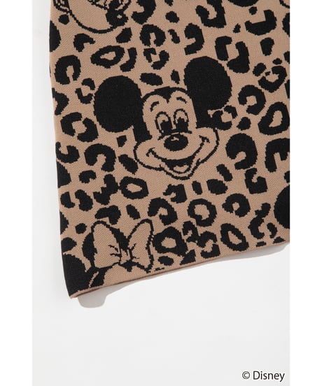Disney / LEOPARD DESIGN SKIRT【WCJ-MK-027BEG-BLK】
