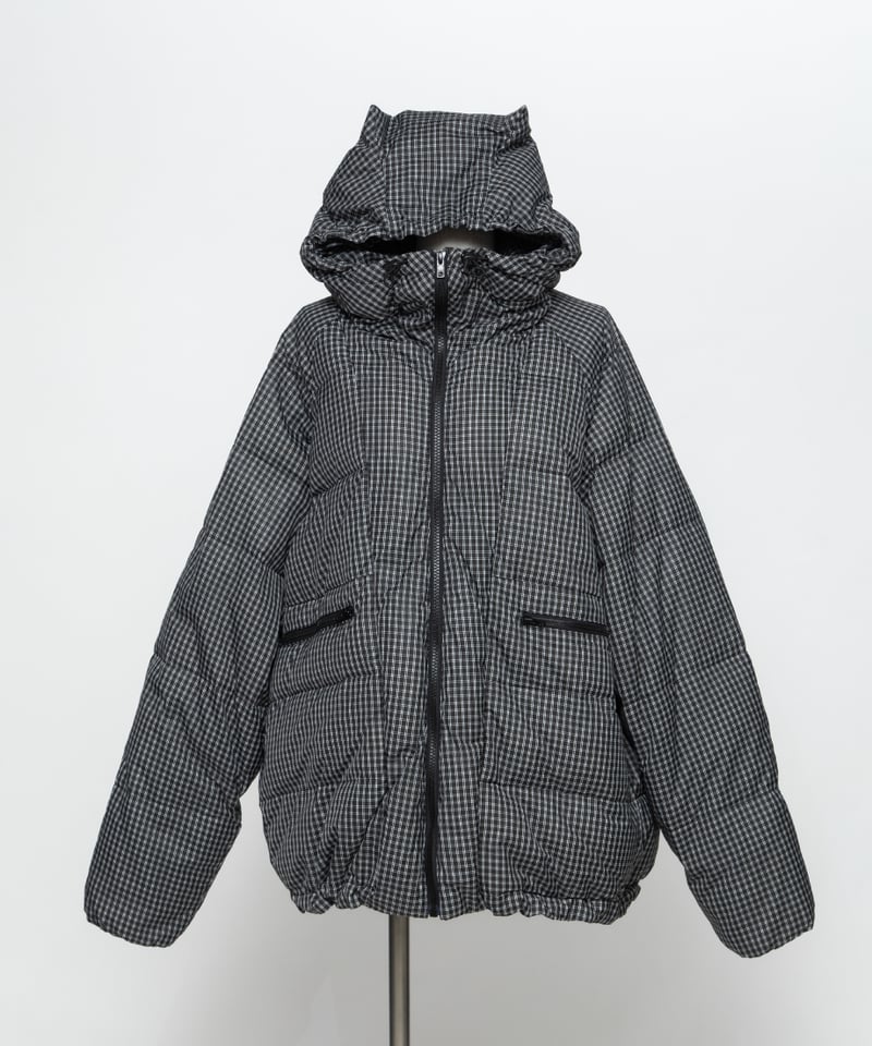 撥水】猫耳ダウンジャケット【WCJ-JF-070CHK】※12月上旬発送予定