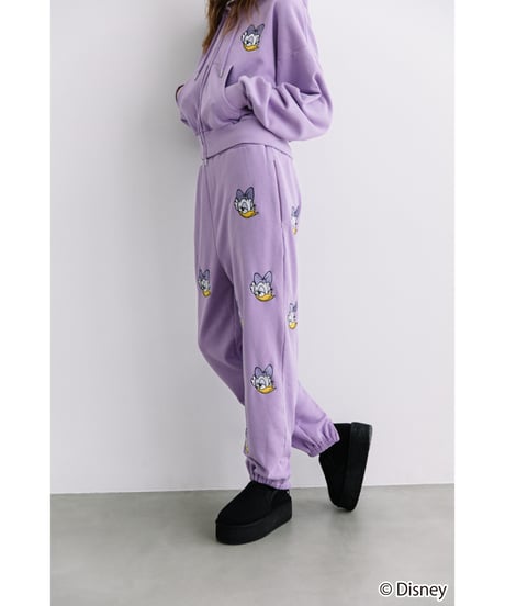 Disney / EMBROIDERY SWEAT PANTS(デイジー)【WCJ-TD-045PUR04】
