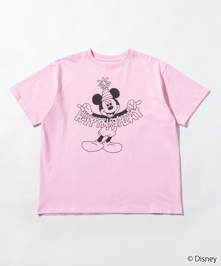 Disney / HAPPY BIRTHDAY TEE(ミッキー)【WCJ-TD-005PNK