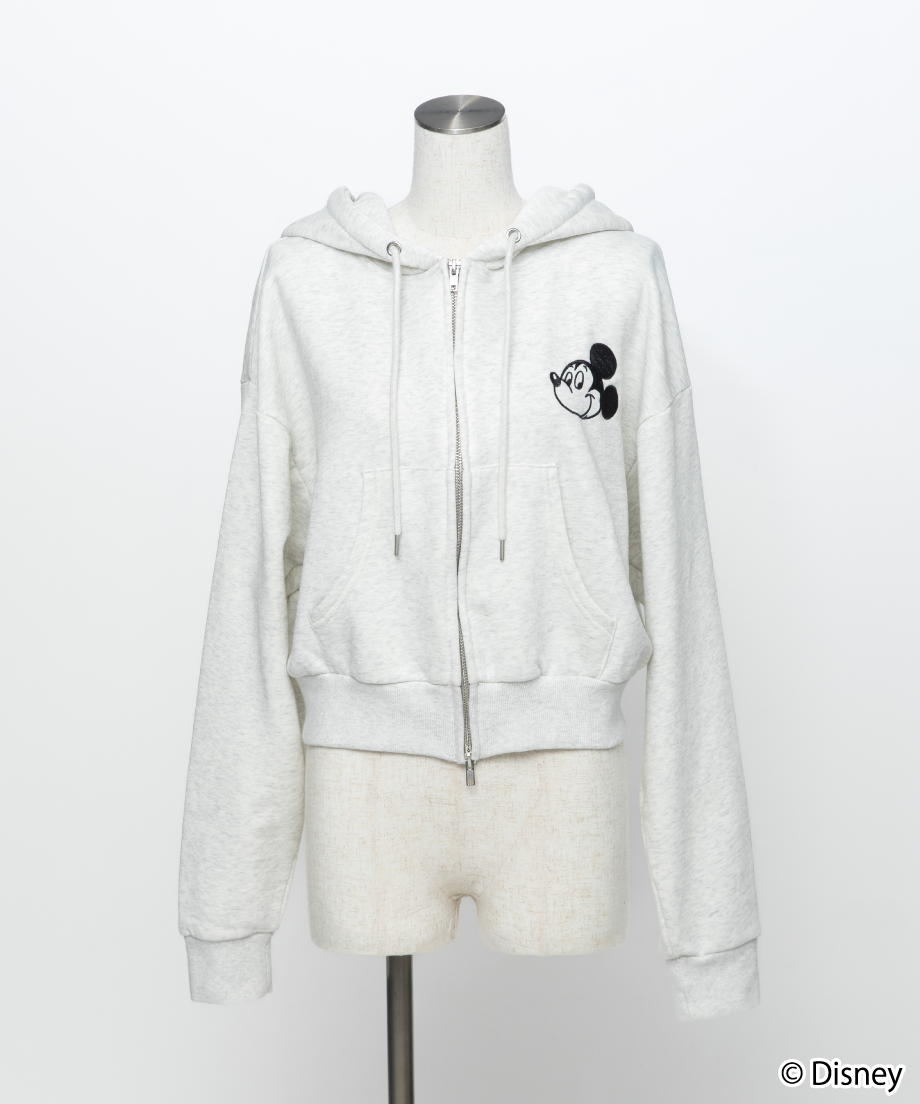 Disney / EMBROIDERY ZIP HOODIE(ミッキー)【WCJ-TD-044
