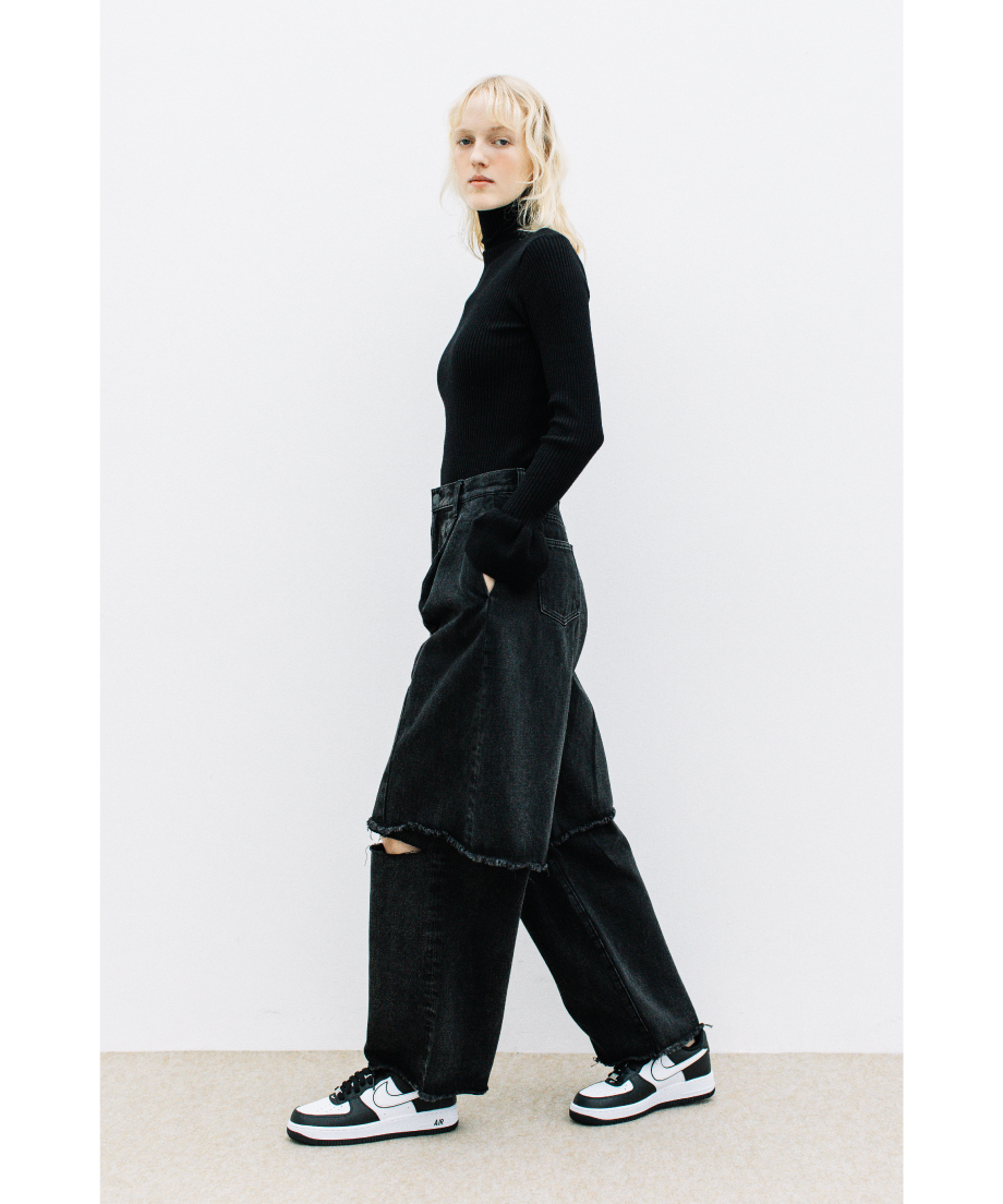 DSC/レイヤードディテールデニムパンツ