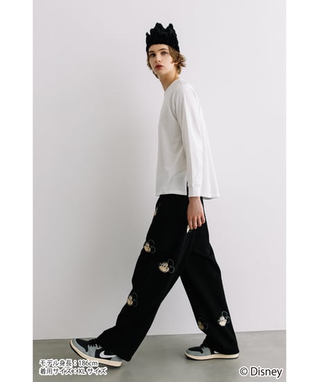 Disney / EMBROIDERY SWEAT PANTS(ミッキー)【WCJ-TD-045BLK01】