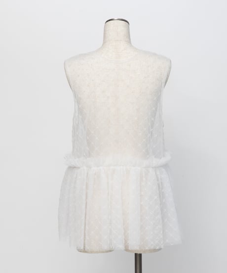 ビーズチュールTOPS【WCJ-PP-104WHT】